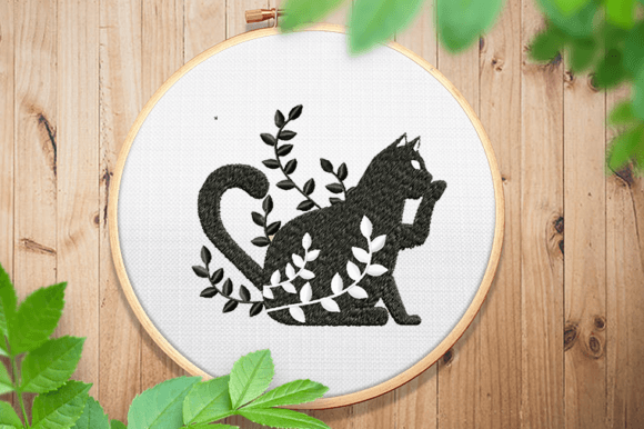 Cute Floral Cat Embroidery Review
