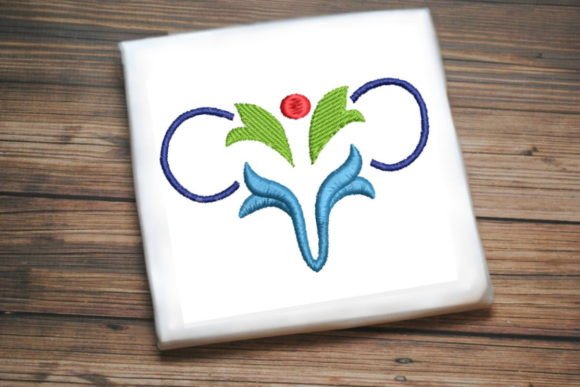 Decorative Floral Blue Green