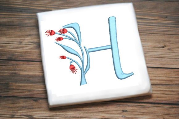 Floral Monogram Letter H