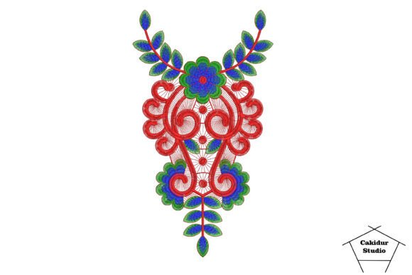 Floral Scorpion Embroidery Design