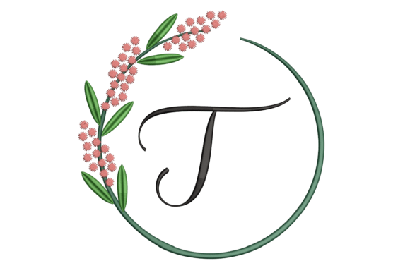 Monogram T: Elegant Embroidery for Personalized Gifts